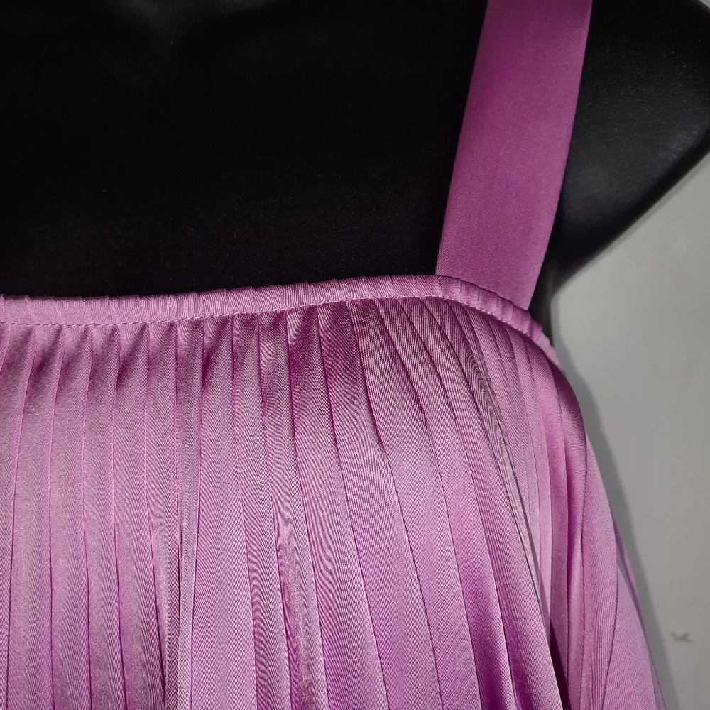 ALDEN ADAIR Mini Dress Lavender Purple Flowy Sundress Spring Summer Night XS 0 2 - Picture 9 of 11